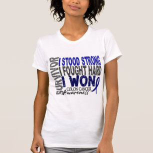 T-shirt Survivant 4 de cancer du colon