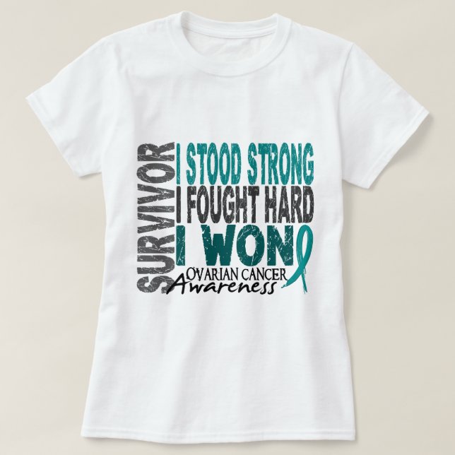 T-shirt Survivant 4 de Cancer ovarien (Design devant)
