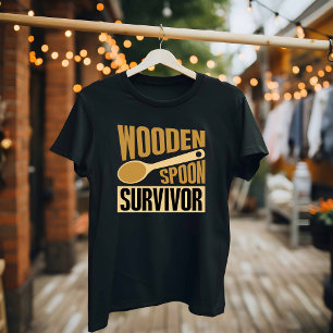T-shirt Survivant à la Cuillère en Bois - Cuisine Drôle
