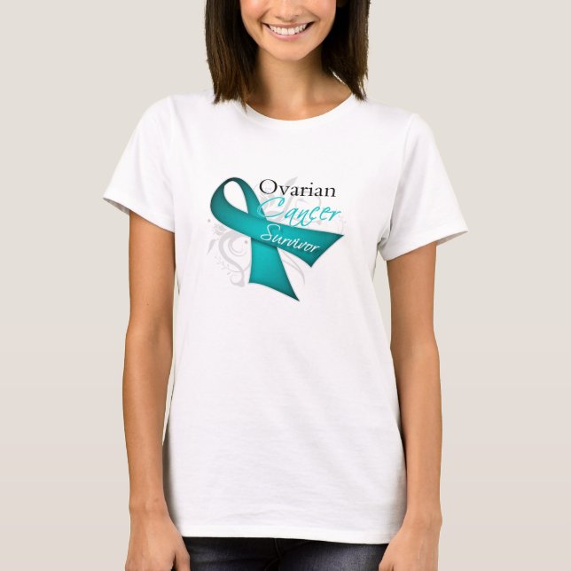 T-shirt Survivant - Cancer de l'ovaire (Devant)