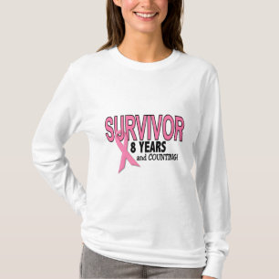 T-shirt SURVIVANT de CANCER DU SEIN 8 ans et comptes