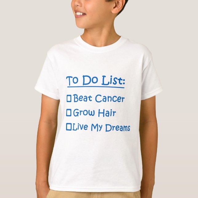 T-shirt Survivant de Cancer pour faire la liste (Devant)