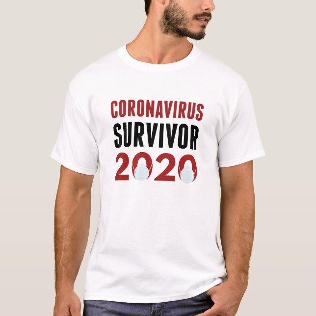 T-shirt Survivant de Coronavirus (Devant)
