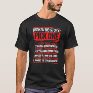 T-shirt Survivant de la côte cassée Funny Broken Rib Recov