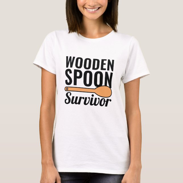 T-shirt Survivant de la cuillère en bois (Devant)