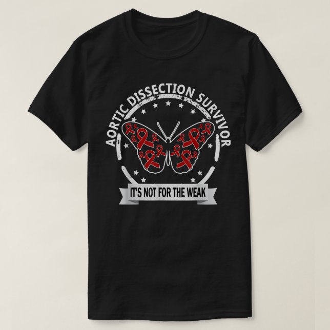 T-shirt Survivant de la dissection aortique, lever du ruba (Design devant)