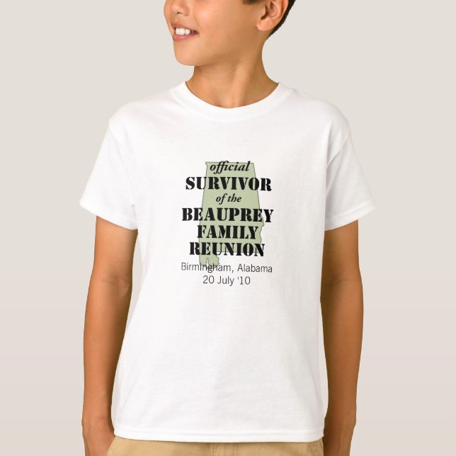T-shirt Survivant de la Réunion familiale de l'Alabama (ve (Devant)