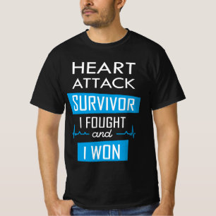 T-shirt Survivant de l'attaque cardiaque, je me suis battu