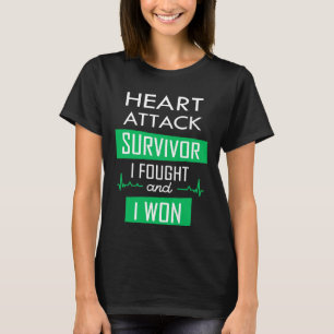 T-shirt Survivant de l'attaque cardiaque, je me suis battu