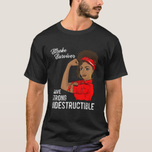 T-shirt Survivant de l'AVC Indestructible Guerrier sensibi