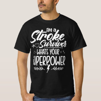 T-shirt Survivant de l'AVC Sarcastique Drôle Dire