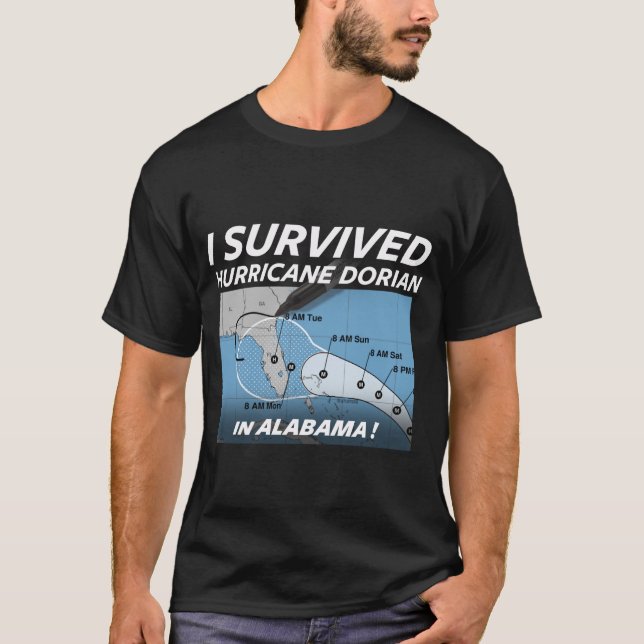 T-shirt Survivant de l'ouragan Dorian Alabama (Devant)
