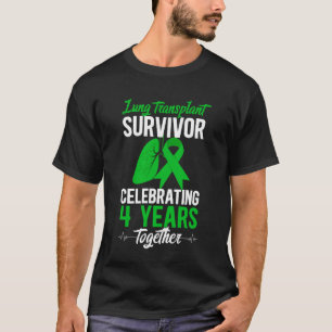 T-shirt Survivant d'une greffe du poumon 4e anniversaire B