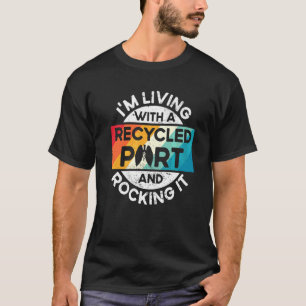 T-shirt Survivant d'une greffe pulmonaire rétro Je vis ave