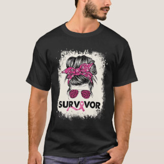 T-shirt Survivant Messy Bun Cerveau Sensibilisation au can