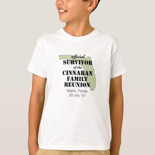 T-shirt Survivant officiel de la Réunion familiale - Flori (Devant)