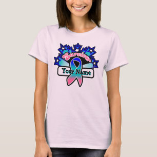 T-shirt Survivant Superstar Nom personnalisé Thyroid Cance