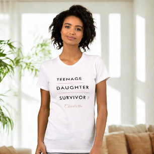 T-shirt Survivante de Fille Adolescente Moderne Personnali