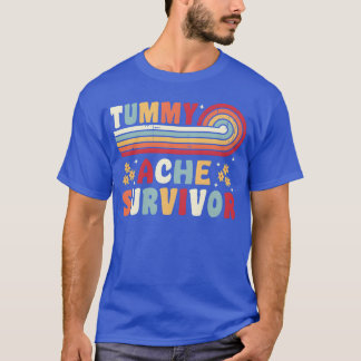 T-shirt Survivante de mal de ventre Rétro 70s 80s fille br