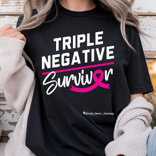 T-shirt Survivante Triple Négatif Sensibilisation au Cance