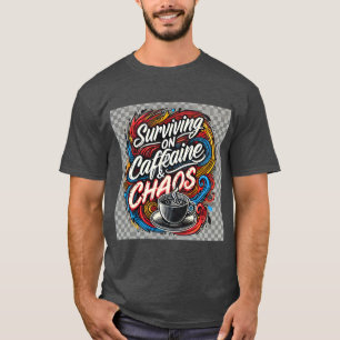 T-shirt Survivre À La Caféine Et Au Chaos