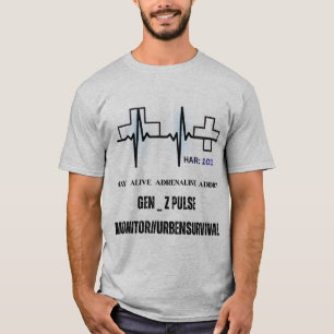 T-shirt Survivre Adrénaline Accro - Moniteur de Pouls Géné