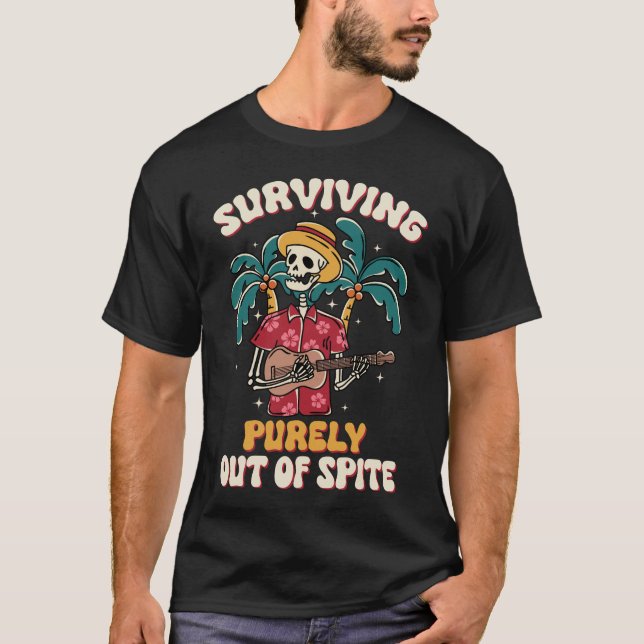 T-shirt Survivre Purement Hors D'Épée Drôle Plaisanterie (Devant)