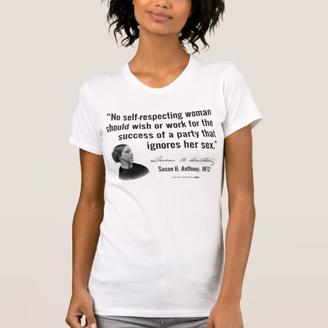 T-shirt Susan B. Anthony Talks de la tombe (Devant)