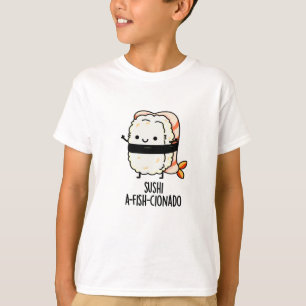 T-shirt Sushi A-fish-Cionado Amusant Nourriture Poisson Pu
