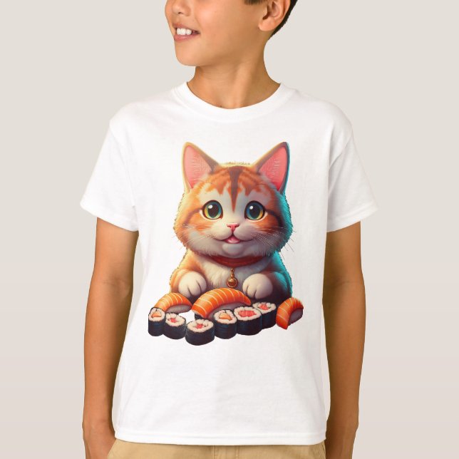 T-shirt Sushi Cat (Devant)