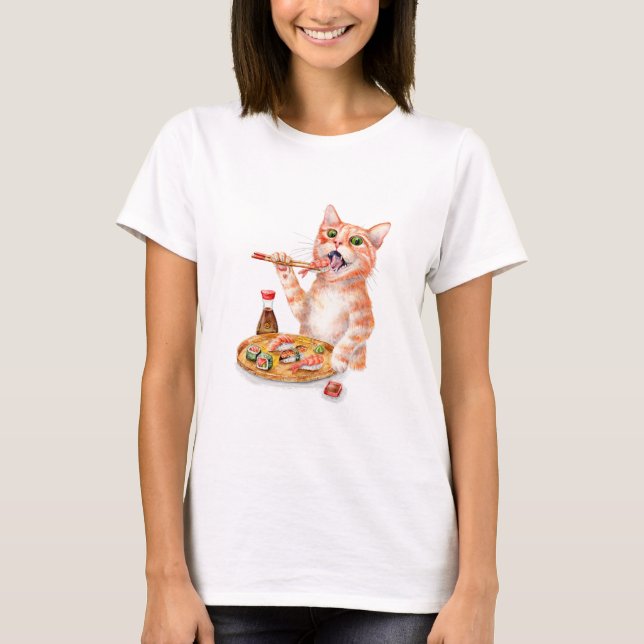 T-shirt Sushi Cat (Devant)