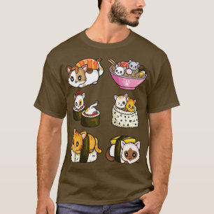 T-shirt Sushi Cat japonais Anime