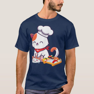 T-shirt Sushi Cat Kawaii Anime Neko Cadeau japonais pour f