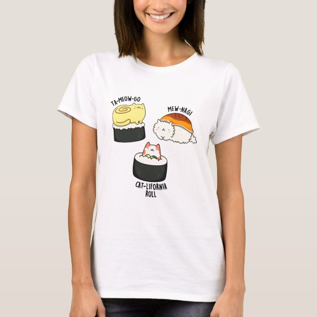 T-shirt Sushi Cats Funny Sushi Pun (Devant)