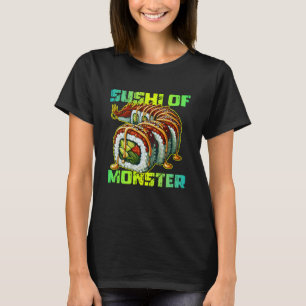 T-shirt sushi de design monstre
