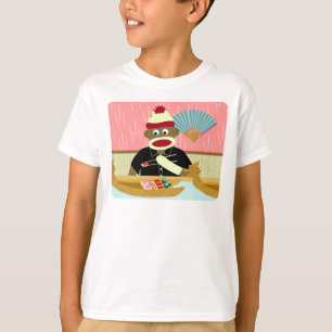 T-shirt Sushi de singe de chaussette