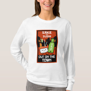 T-shirt sushi et saké