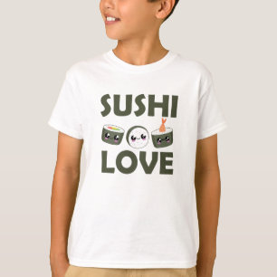 T-shirt Sushi Love Cute Cawaii Nourriture Favorite Nourrit