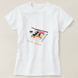 T-shirt Sushi slogan accroc cuisine japonaise mignonne