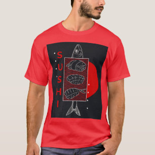 T-shirt Sushi Vintage japonais Kawaii Retro Japon Anime