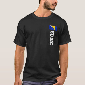 T-shirt Susic Bosnie Drapeau Nom Manteau Arme Emblème Cre