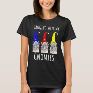 T-shirt Suspendu avec mes Gnomes de Noël Statue de Jardin