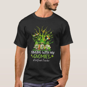 T-shirt Suspendu avec mes Gnomies Enseignant de 1ère année
