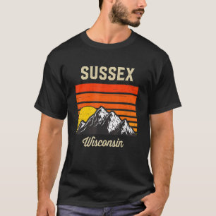 T-shirt Sussex Wisconsin Retro City State Usa