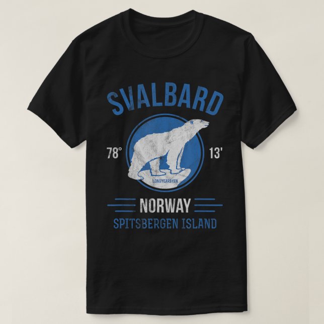 T-shirt Svalbard Norvège Cercle arctique Ours polaire T-sh (Design devant)