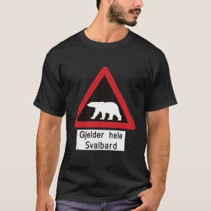 T-shirt Svalbard Ours Polaire Symbole Gjelder Norvège