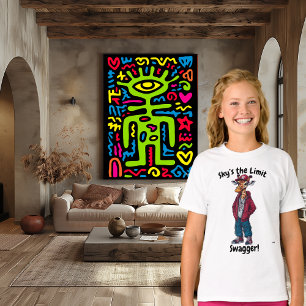 T-shirt Swagger limite du ciel : Design de girafe tendance