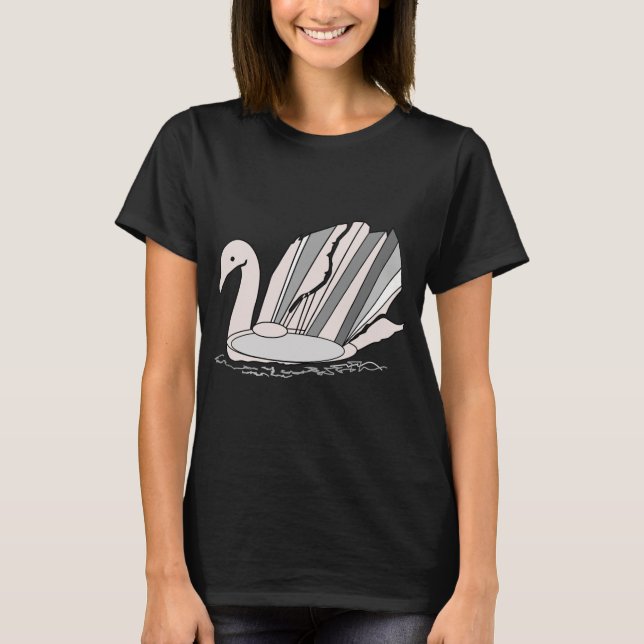 T-shirt Swan Art déco (Devant)