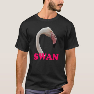 T-shirt Swan rose Flamant rose Confusion Mème Mème Adulte