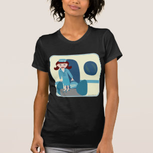 T-shirt Swanky Sixties Stewardess dark